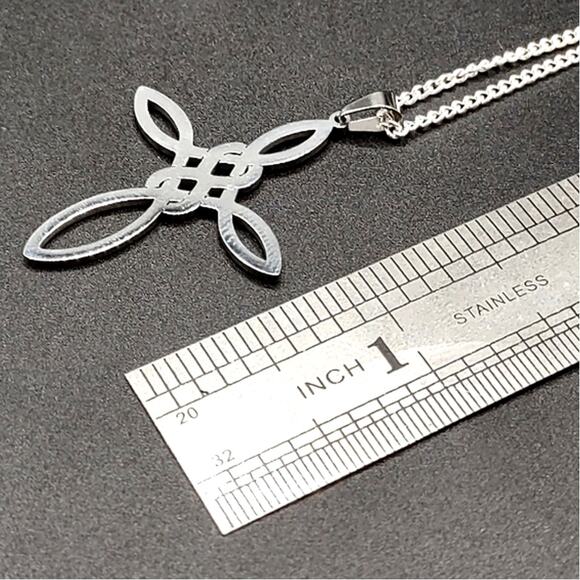 925 Sterling Silver w/ Celtic Knot Cross Pendant Anniversary Birthday Gift NEW!